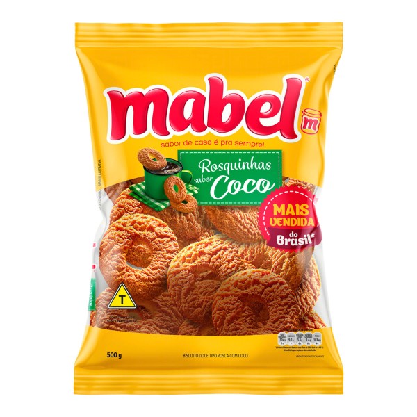 Encontraproduto.com.br - Biscoito Rosquinha Mabel Coco Pacote com 500g