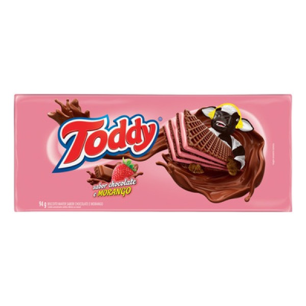 Biscoito Toddy Wafer Chocolate/Morango 94G