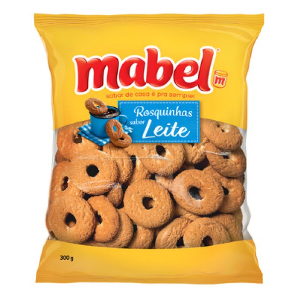Biscoito Rosquinha Mabel Leite Pacote com 300g