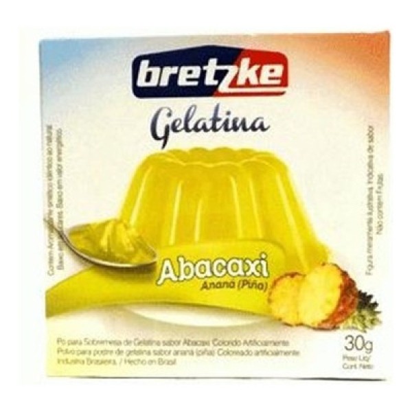 Encontraproduto.com.br - Gelatina Pó Abacaxi Bretzke Caixa 30g