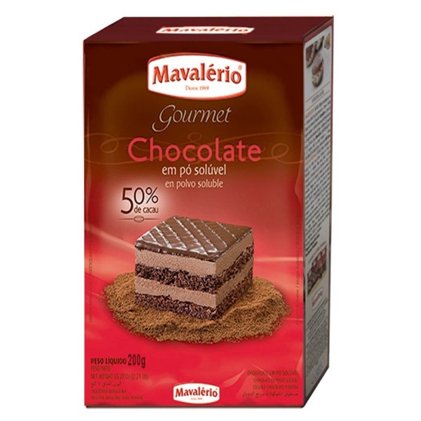 Encontraproduto.com.br - Chocolate em Pó Mavalério 50% Cacau Caixeta com 200g