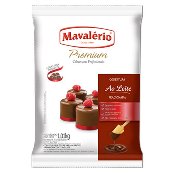 Gotas Chocolate Fracionado Ao Leite 1,01kg - Mavalério