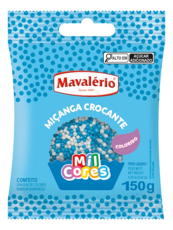 Confeito Miçanga Color Baby N0 150G Mil Cores MAVALERIO