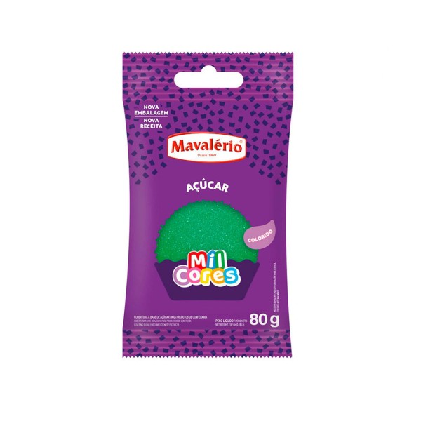 Encontraproduto.com.br - Açúcar Colorido Verde 80 Gr