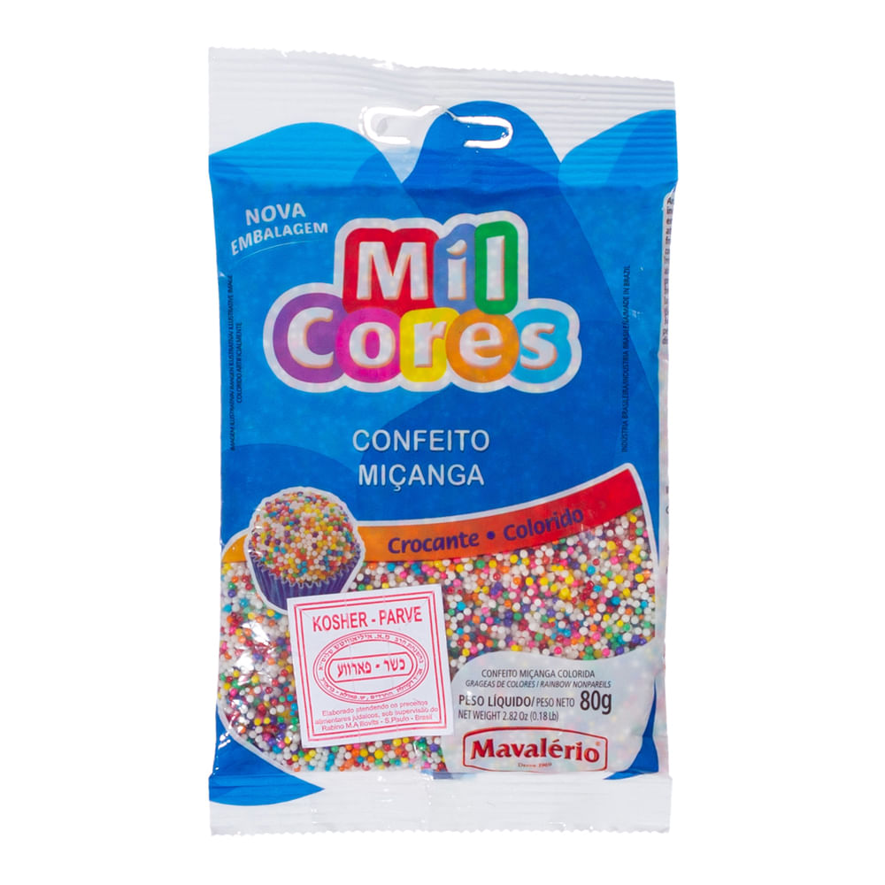 Encontraproduto.com.br - Confeito Miçanga Colorido 80 Gr