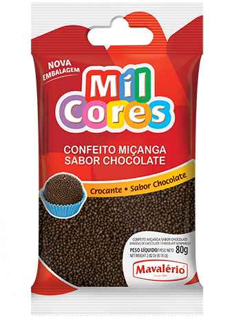 Encontraproduto.com.br - Confeito Miçanga Brigadeiro Mil Cores 80g - Mavalério