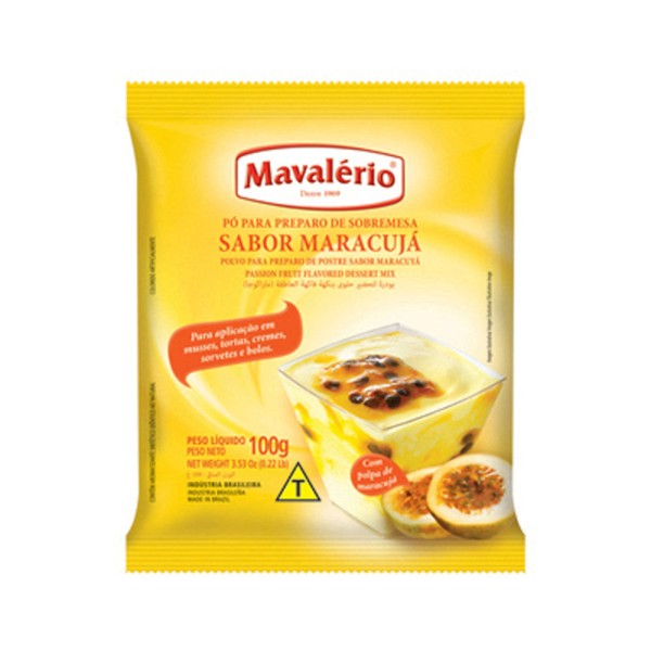 Pó para Sobremesa Maracujá 100g - Mavalério