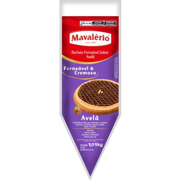 Recheio Forneável Mavalerio Avelã 1,01kg