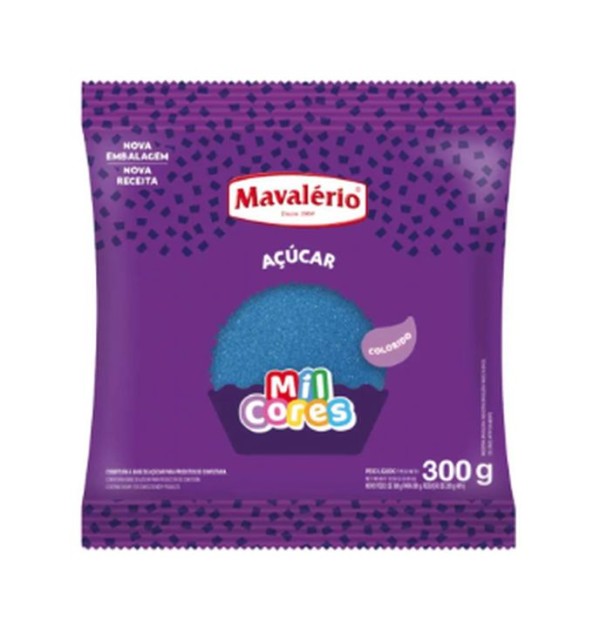 Encontraproduto.com.br - Açúcar Cristal Azul Mil Cores 300g - Mavalério