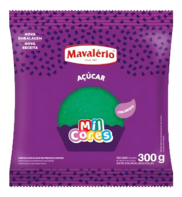 Encontraproduto.com.br - Açúcar Cristal Verde Mil Cores 300g - Mavalério