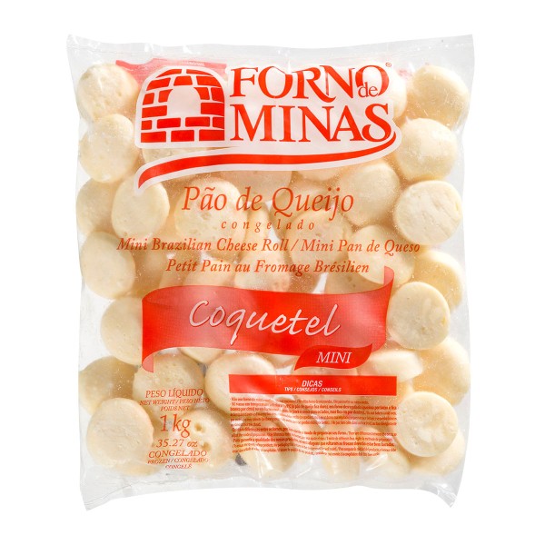 Encontraproduto.com.br - Pão de Queijo Forno de Minas Coquetel Pacote com 1kg