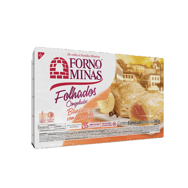 Encontraproduto.com.br - Folhado Banana com Canela Forno de Minas 240g
