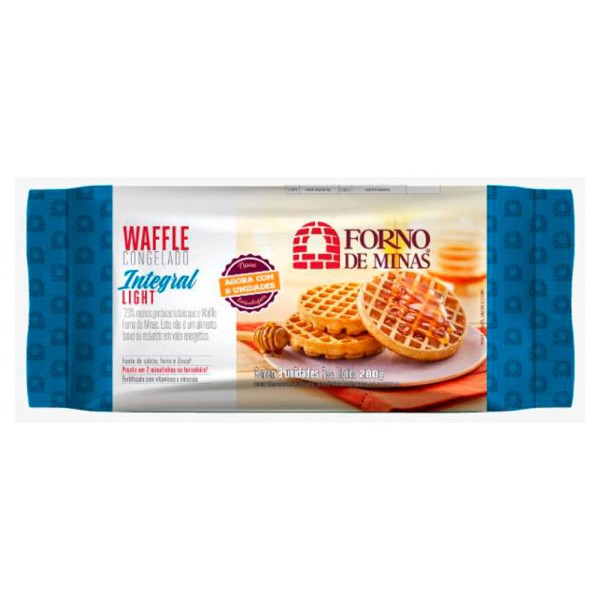 Encontraproduto.com.br - Waffle Integral Light Forno De Minas Congelado 280g