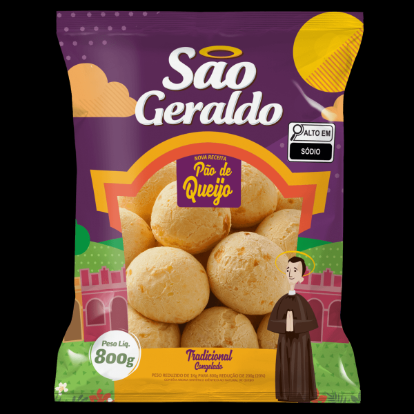 Encontraproduto.com.br - Pão De Queijo São Geraldo Tradicional Cru Congelado 800g