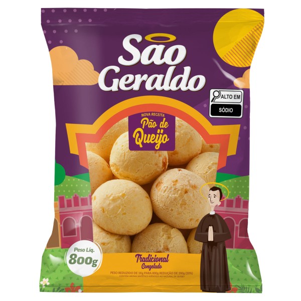 Encontraproduto.com.br - Pão De Queijo São Geraldo Tradicional Cru Congelado 800g