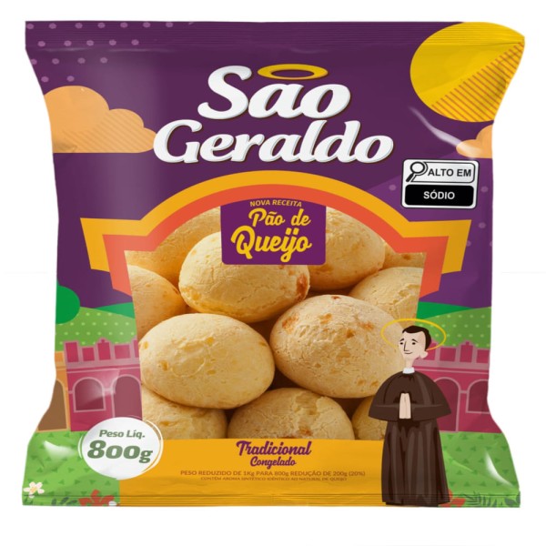 Encontraproduto.com.br - Pão De Queijo São Geraldo Tradicional Cru Congelado 800g