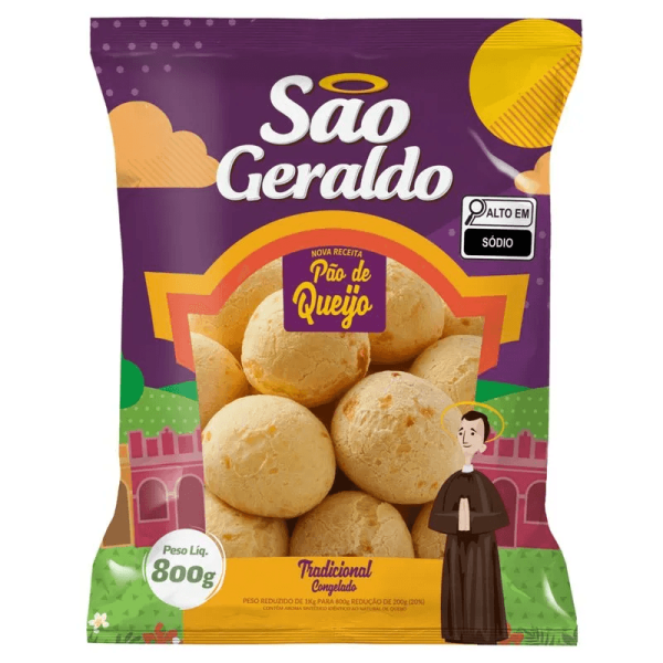 Encontraproduto.com.br - Pão De Queijo São Geraldo Tradicional Cru Congelado 800g