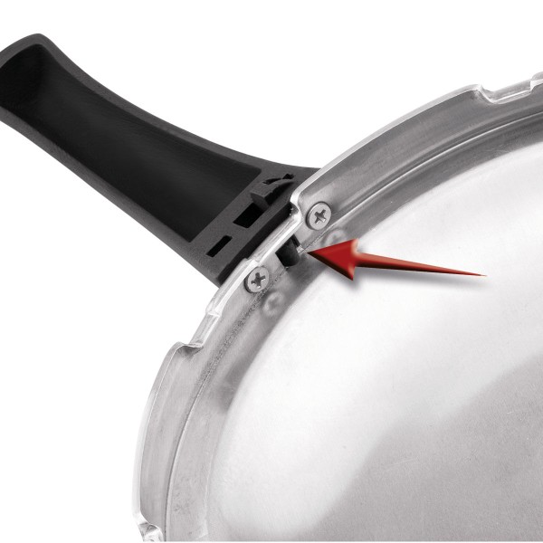 Encontraproduto.com.br - Panela de Pressão Rochedo Turbo Top Polida com Fechamento Externo e 7,6L de capacidade