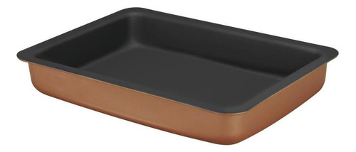 Encontraproduto.com.br - Forma Retangular Rochedo Gourmet Pro Revestida Antiaderente com Tampa