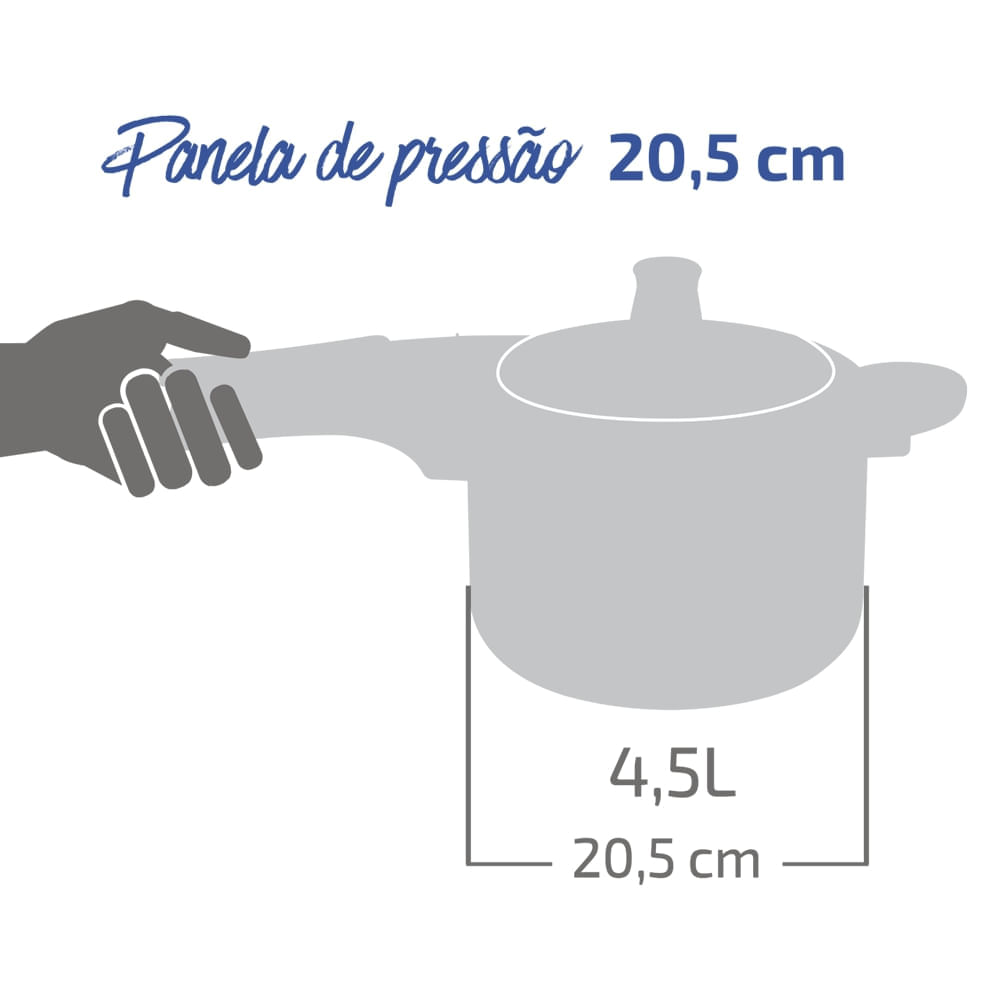 Encontraproduto.com.br - Panela de Pressão Rochedo Turbo Revestida Vermelha com Fechamento Interno e 4,5L de capacidade