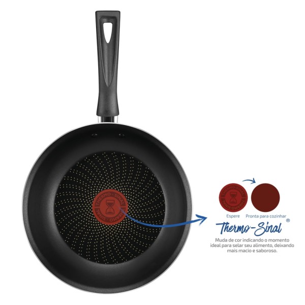 Encontraproduto.com.br - Kit de Frigideiras Antiaderentes Rochedo Todo Dia com 2 peças 18cm e 22cm