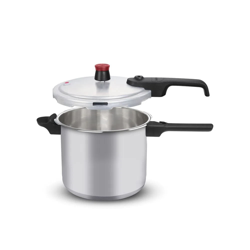 Encontraproduto.com.br - Panela de Pressão Arno 7,6 Litros Segura Fechamento Externo Polida Rochedo R3F2K4A1