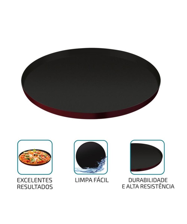 Assadeira para Pizza 35 Rochedo Dura+ Revestida