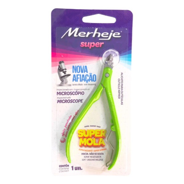 Encontraproduto.com.br - Alicate Para Cutícula Merheje Basic Perolado Verde (MP)