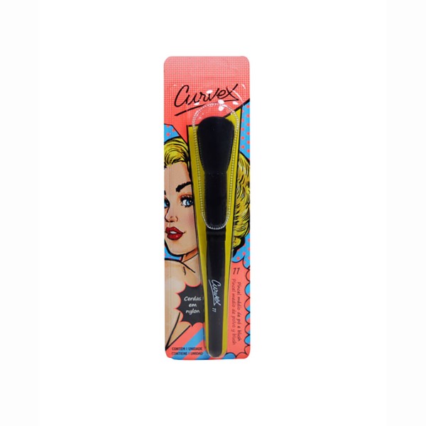 Encontraproduto.com.br - Pincel de Pó E Blush Médio Curvex Merheje