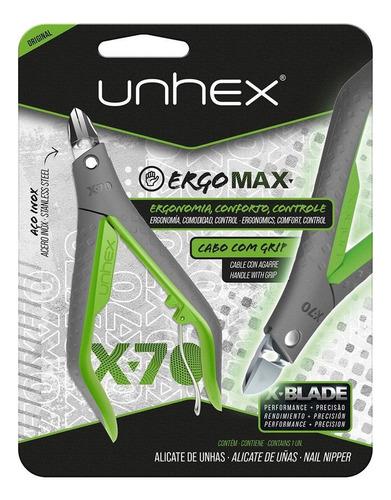 Encontraproduto.com.br - Alicate Unhas X- 70 Mix Cores Sortidas 1 Unidade Aço Inox