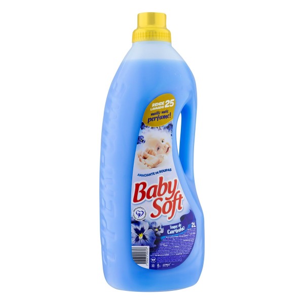 Encontraproduto.com.br - Amaciante de Roupas Baby Soft Carinho Azul Frasco com 2L