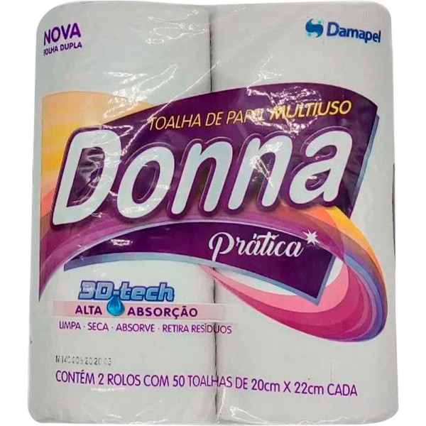 Encontraproduto.com.br - PAPEL TOALHA DONNA 2 UNIDADES