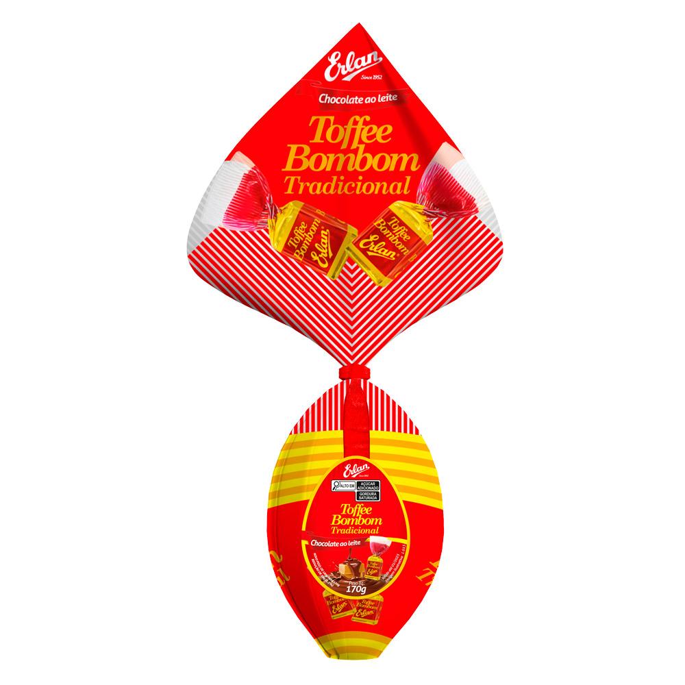 Ovo de Páscoa Toffee Bombom Tradicional 170g Erlan