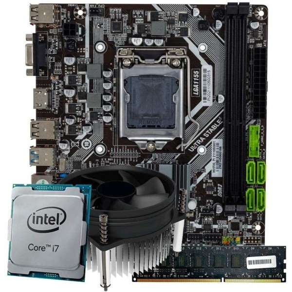 Encontraproduto.com.br - Kit Upgrade Intel Core I7 Segunda H61 Ram 4gb Ddr3