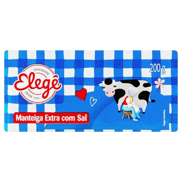 Manteiga Elege Com Sal 200G
