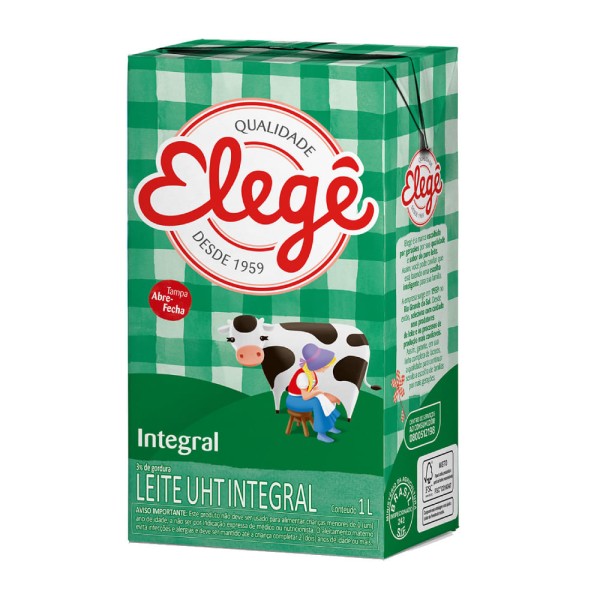 Encontraproduto.com.br - Leite Integral UHT Tipo A Elegê 1 Litro