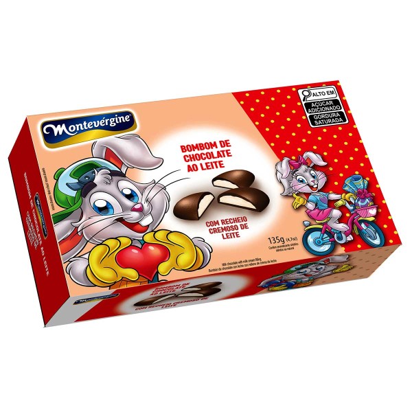 Encontraproduto.com.br - Bombom de Chocolate 70% Cacau Recheado com Licor e Cereja Montevérgine 160g