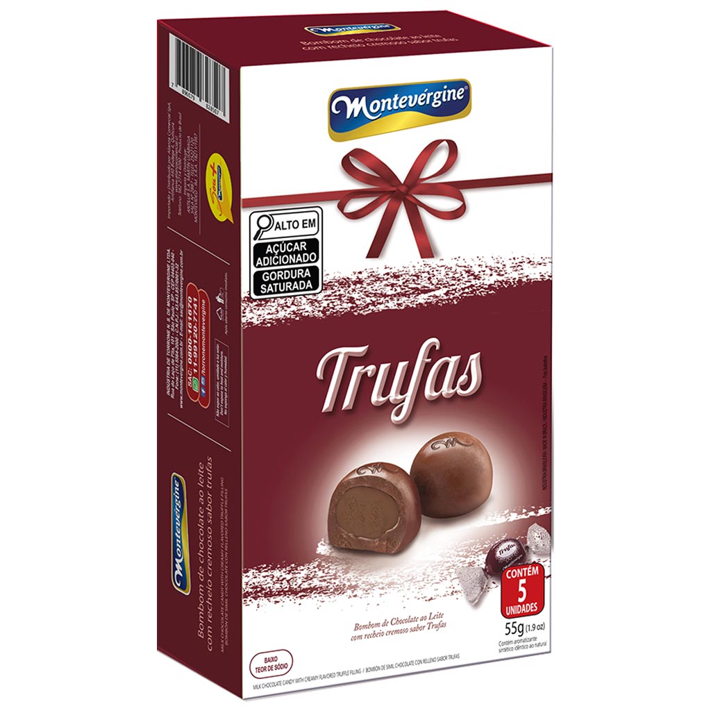 Bombom de Chocolate Recheio Trufa 55g - Montevérgine