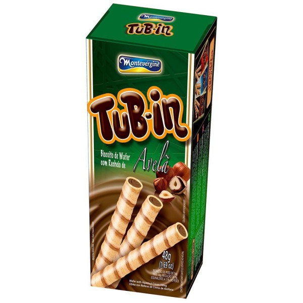 Encontraproduto.com.br - Biscoito Montevérgine Tub-In Avelã Caixeta com 48g