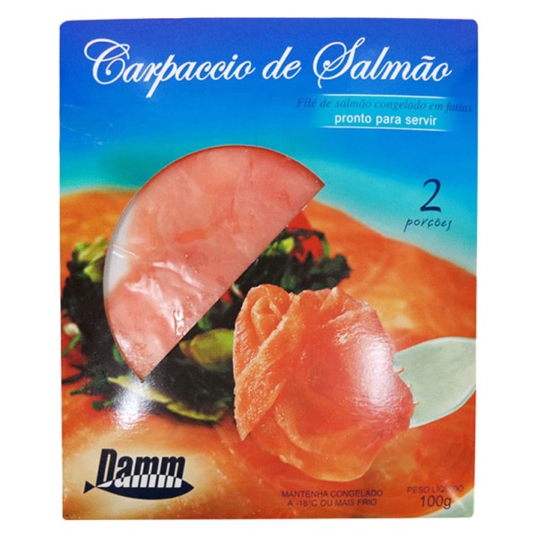 Encontraproduto.com.br - Carpaccio De Salmão Damm Em Fatias 100g