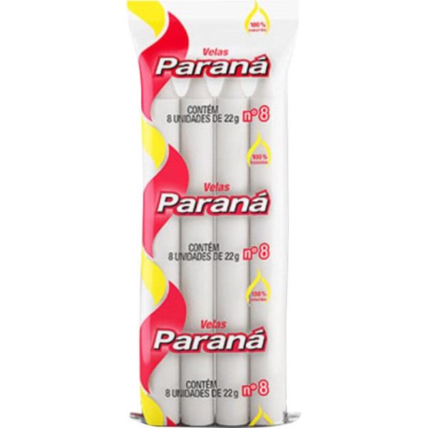 Vela Paraná N°8 22g Pacote com 8 unidades