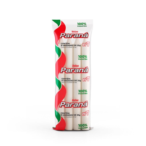 Encontraproduto.com.br - Vela Paraná N°7 25g Pacote com 8 unidades
