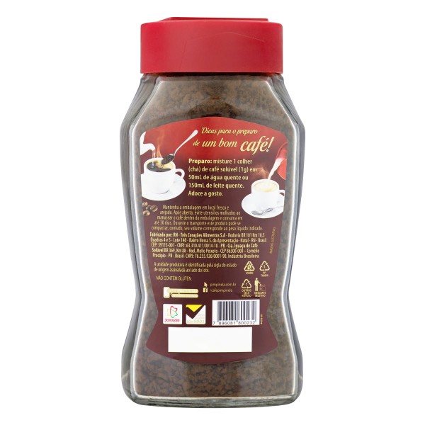 Encontraproduto.com.br - Café Solúvel Granulado Tradicional Pimpinela Vidro 200 g