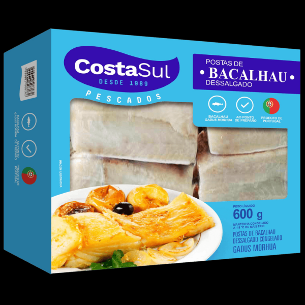 Encontraproduto.com.br - Posta de Bacalhau COSTA SUL Dessalgado congelado caixa 600g