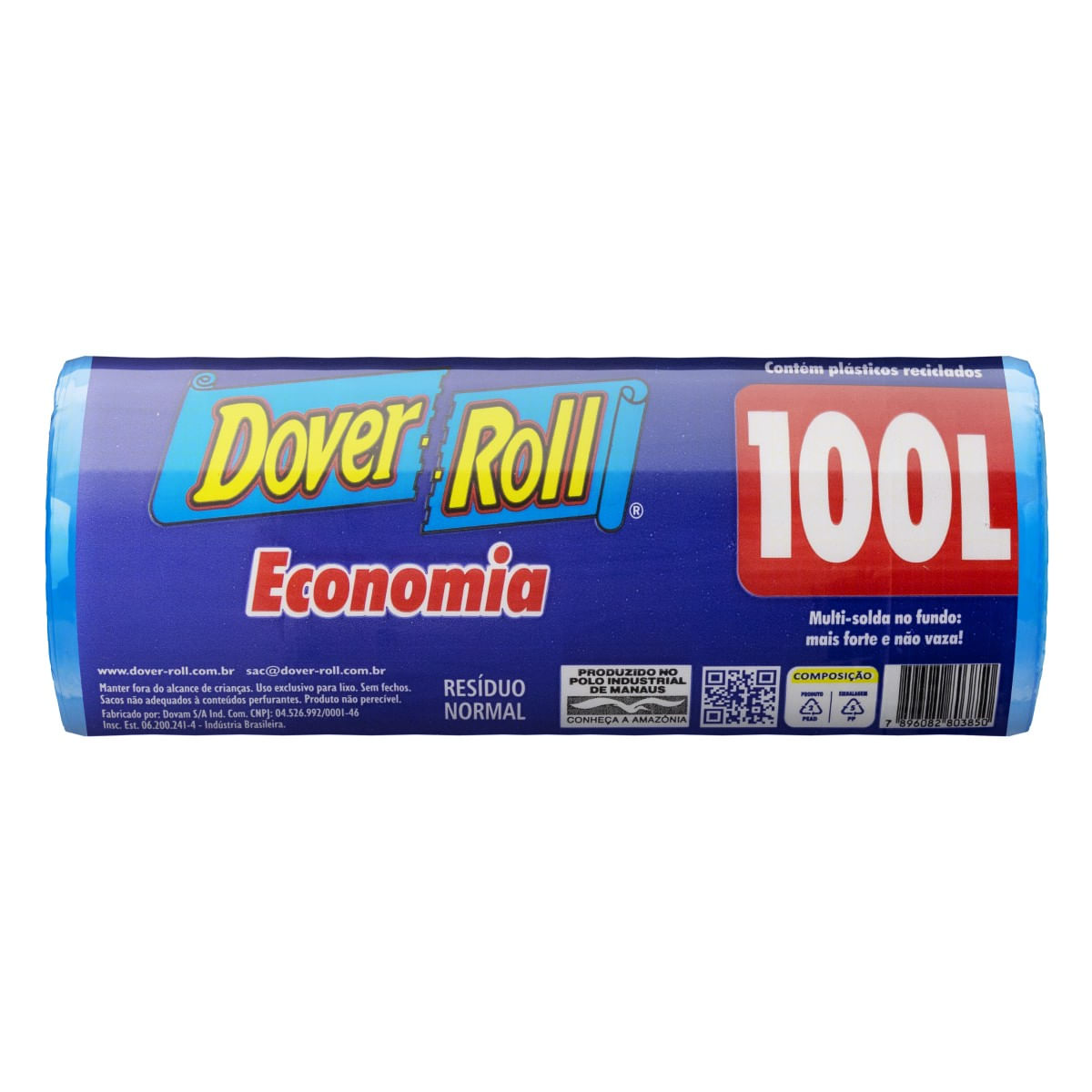 Encontraproduto.com.br - Sacos para Lixo Dover Roll Economia 100l c/ 15 sacos