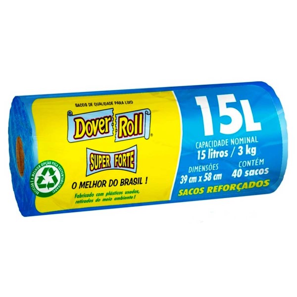 Encontraproduto.com.br - Saco p/ Lixo Dover-Roll Super Forte 15l