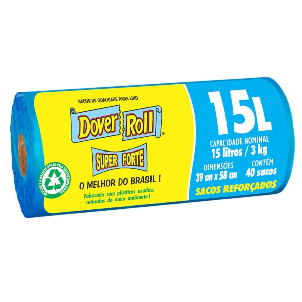 Encontraproduto.com.br - Saco p/ Lixo Dover-Roll Super Forte 15l