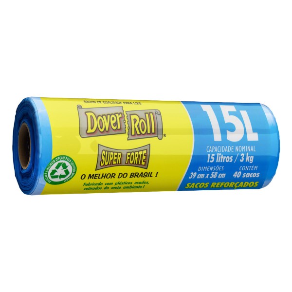 Encontraproduto.com.br - Saco p/ Lixo Dover-Roll Super Forte 15l