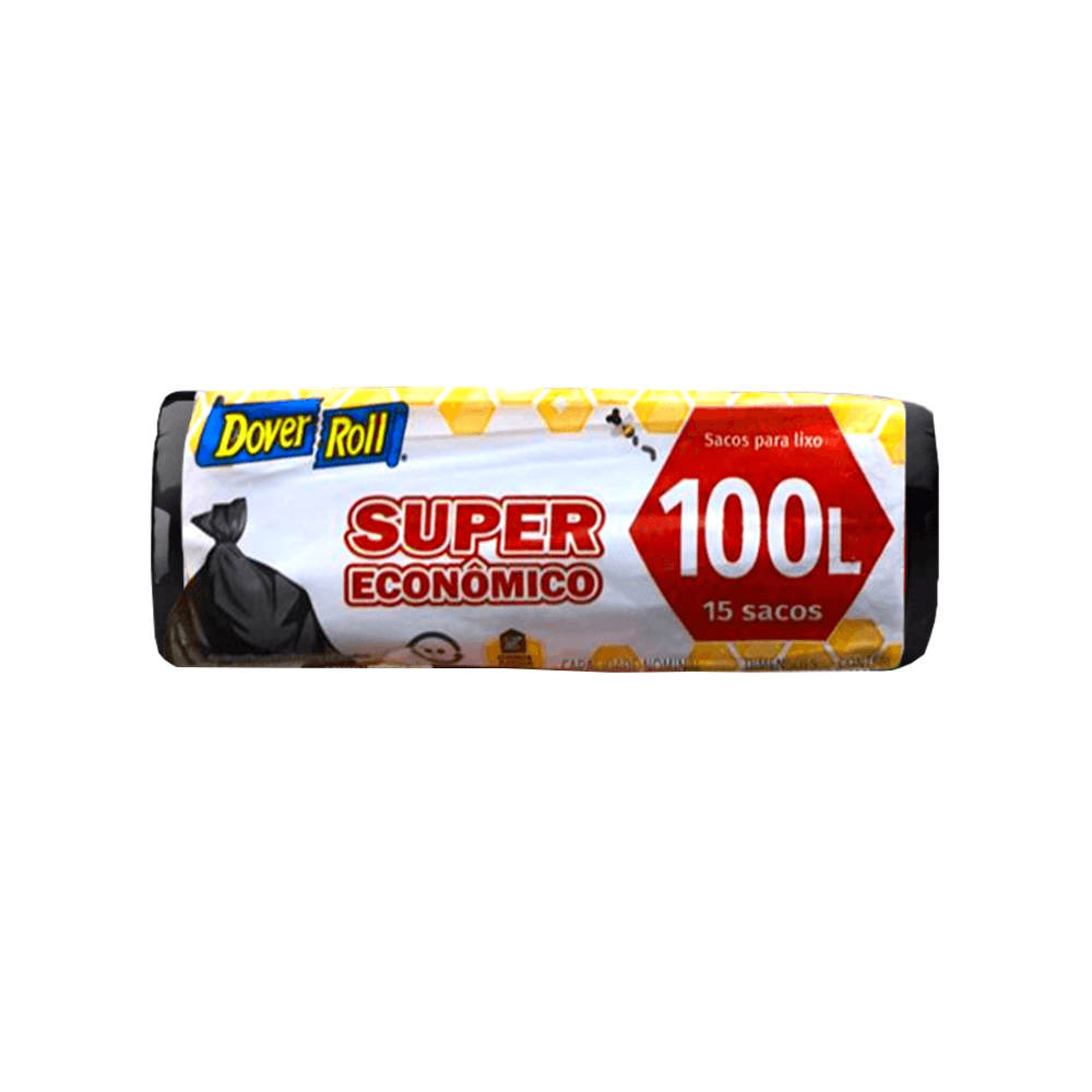 Encontraproduto.com.br - Saco para Lixo 100l Dover Roll Super Econômico 15 Unidades