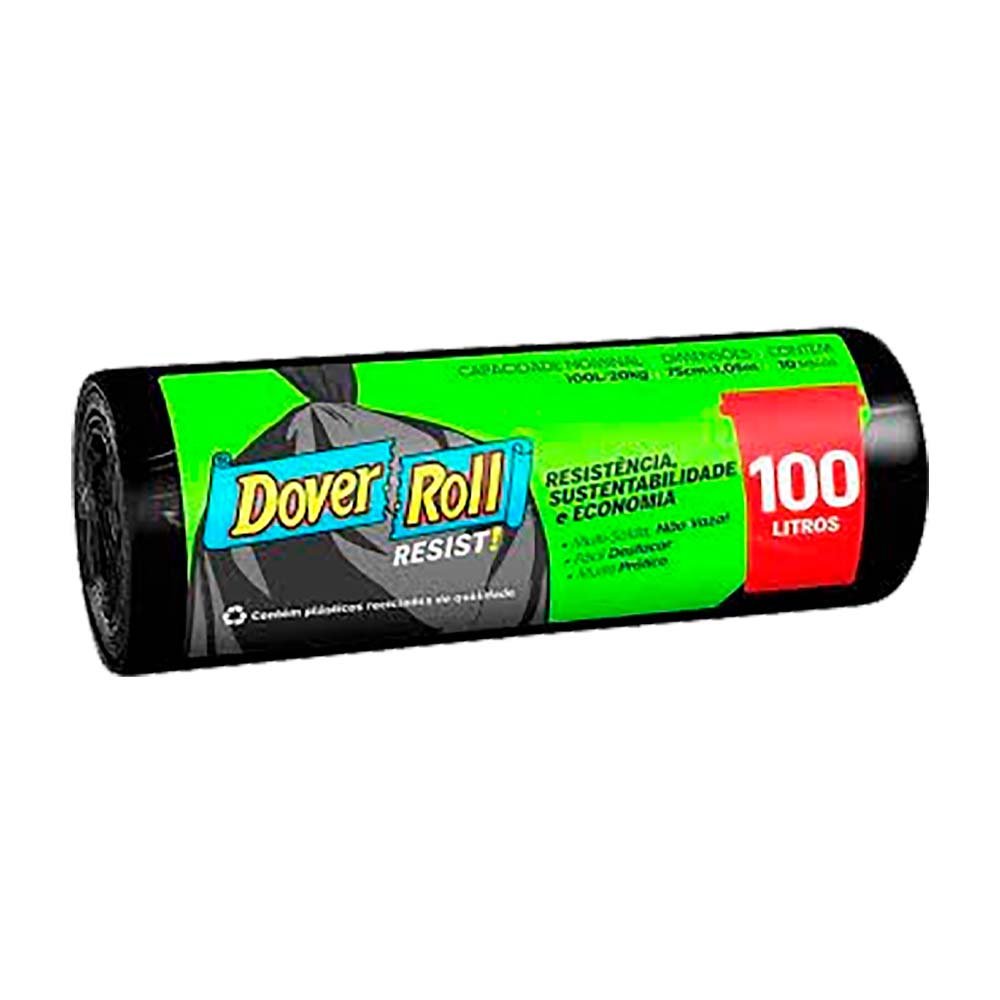 Encontraproduto.com.br - Saco de Lixo Dover Roll Resistente  C10 100l  1un